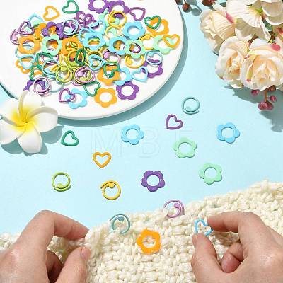 96Pcs 12 Styles Plastic Knittings Tool DIY-FS0010-60-1