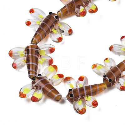 Autumn Theme Handmade Lampwork Beads Strands LAMP-Q031-017D-1