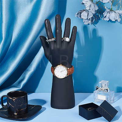 PVC Male Mannequin Right Hand Jewelry Bracelet Watch Ring Display Stands ODIS-WH0329-23B-1