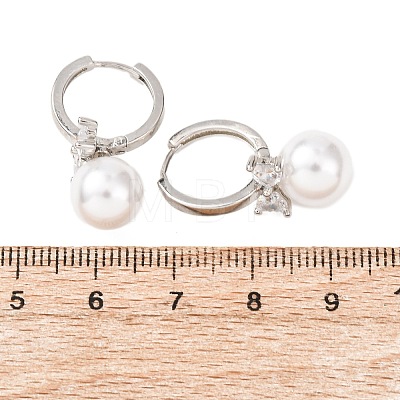 Bowknot with Round Brass Hoop Earrings EJEW-D351-12P-1