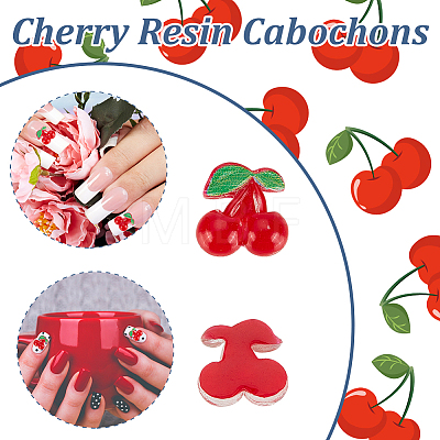 Olycraft Cherry Resin Cabochons MRMJ-OC0003-22-1