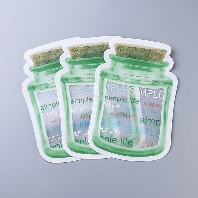 Reusable Bottle Shape Zipper Sealed Bags OPP-Z001-04-B-1