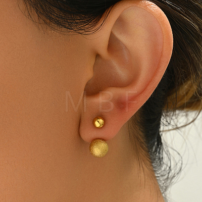 Round Stainless Steel Stud Earrings ED0217-1