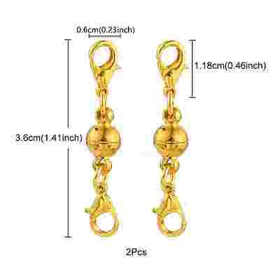 Brass Magnetic Clasps KK-YW0001-56G-1