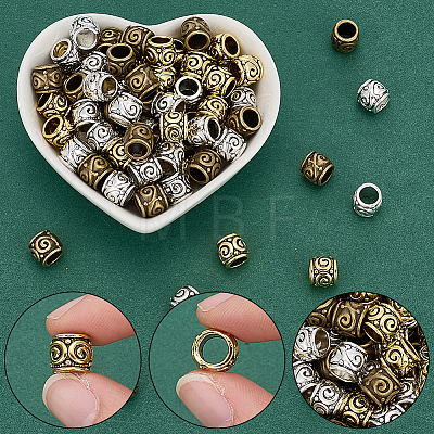 90Pcs Colors Zinc Alloy European Beads FIND-SP0005-97A-1