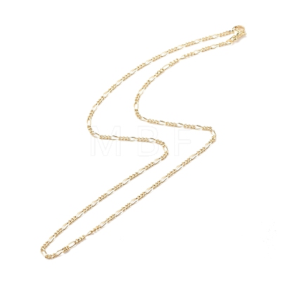 Brass Figaro Chains Necklace for Women NJEW-P265-28G-1