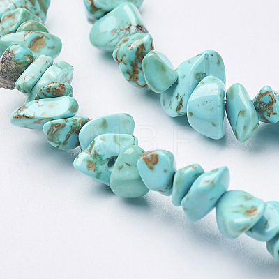 Synthetic Turquoise Beads Strands X-G-D283-3x5-10-1