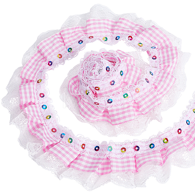 5Yards Polyester Lace Ribbon OCOR-GF0006-20B-1