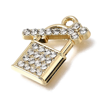 UV Plating Alloy Crystal Rhinestone Pendants RB-CBAD37D-09G-1
