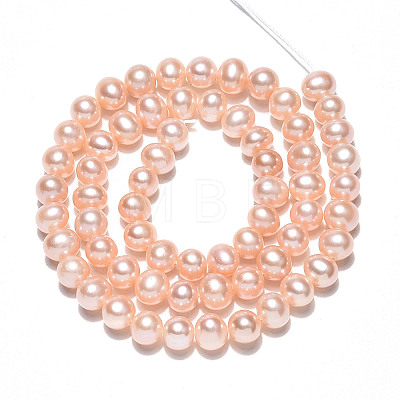 Natural Cultured Freshwater Pearl Beads Strands PEAR-N016-06C-01-1