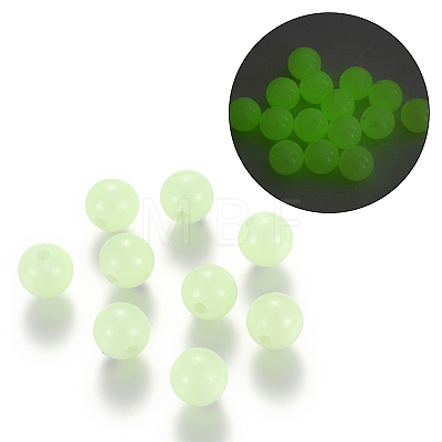 Luminous Acrylic Round Beads LACR-R002-5mm-01-1