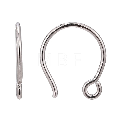 Rhodium Plated 925 Sterling Silver Earring Hooks STER-N0001-028-1