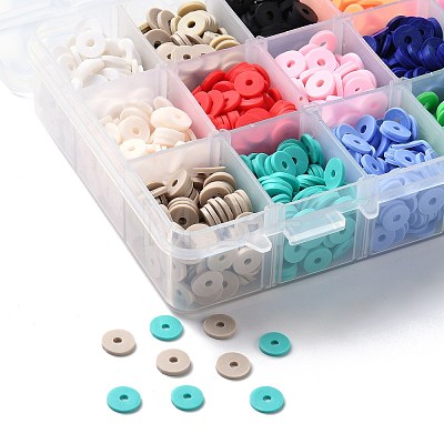 150G 15 Colors Handmade Polymer Clay Beads CLAY-JP0001-14-8mm-1
