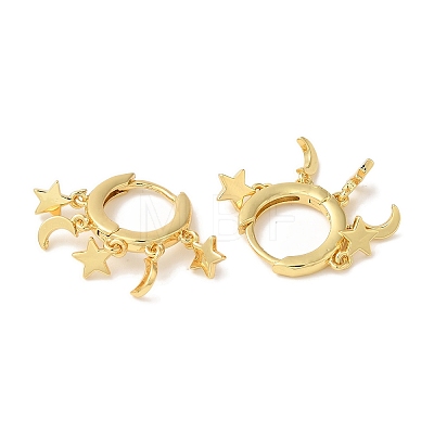 Rack Plating Brass Hoop Earrings EJEW-B062-47G-1