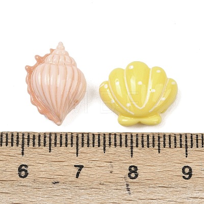 Ocean Theme Opaque Resin Cabochons RESI-Z048-01-1