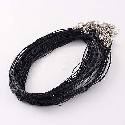 Mixed Size DIY Waxed Cord Necklace Making NJEW-JN01530-1