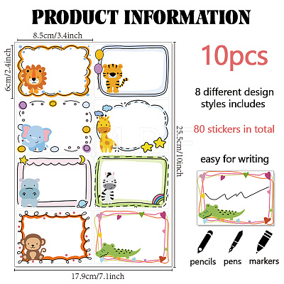 Flower PVC Waterproof Blank Label Stickers STIC-WH0023-006-1