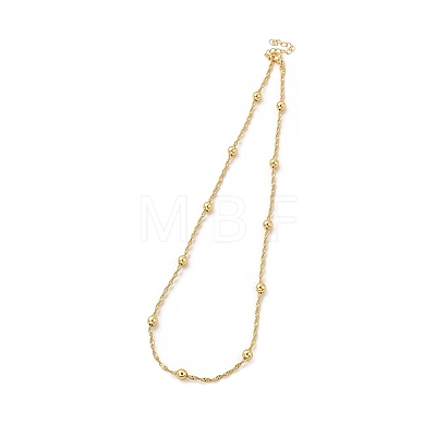 Rack Plating Brass Satellite Chain Necklace for Women NJEW-F304-01G-1