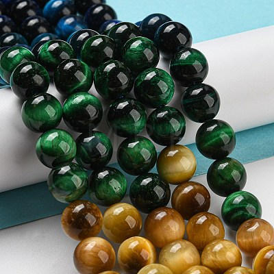 Gradient Color Natural Tiger Eye Beads Strands G-M413-A01-03-1
