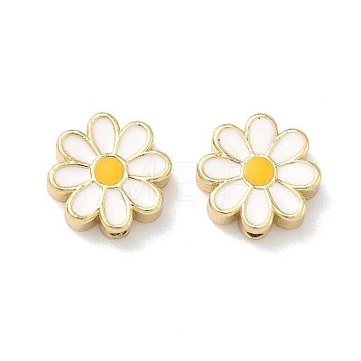 Brass Enamel Beads KK-P349-11G-1