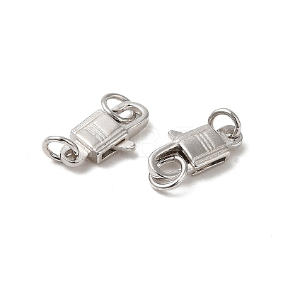 Rhodium Plated 925 Sterling Silver Lobster Claw Clasps STER-D006-20P-1