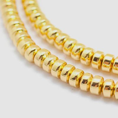 Electroplate Non-magnetic Synthetic Hematite Beads Strands G-L485-04A-G-1