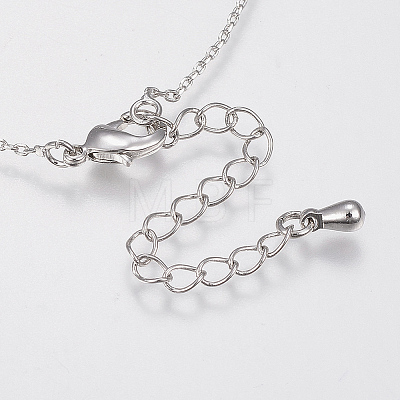 Brass Cubic Zirconia Pendant Necklaces LS-NJEW-H479-04P-1