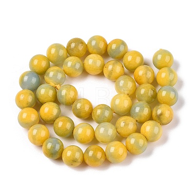 Dyed Natural White Jade Beads Strands G-T138-10mm-210-26-1