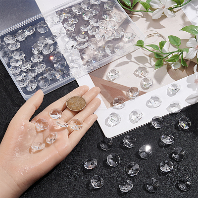 100Pcs Octagon Sew on Glass Rhinestone GLAA-SP0001-82A-02-1