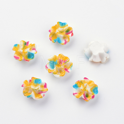 Spray Painted Resin Cabochons X-CRES-Q190-02-1