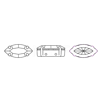 Preciosa® MAXIMA Crystal Sew-On Cups LS-Y-PRC-SE10-60010-S-1