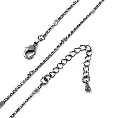 Brass Curb Chains Necklaces for Women NJEW-D302-06B-1