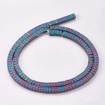 Electroplated Non-magnetic Synthetic Hematite Beads Strands G-P367-F04-1