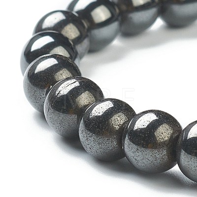 Synthetic Non-magnetic Hematite Beaded Stretch Bracelets BJEW-A117-C-22-1