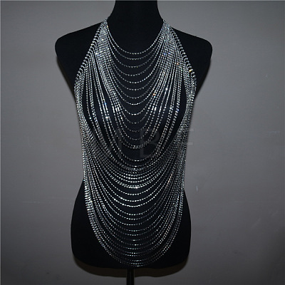 Alloy Crystal Rhinestone Multi-Layer Night Shop Sexy Body Chains WG459FD-01-1