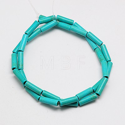 1 Strand Column Synthetic Turquoise Beads Strands X-TURQ-G120-4x13mm-15-1