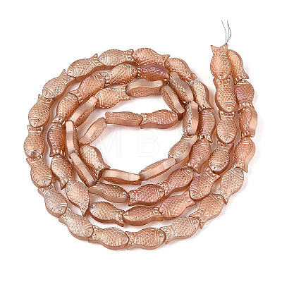 Frosted Glass Beads Strands GLAA-T023-40C-05-1