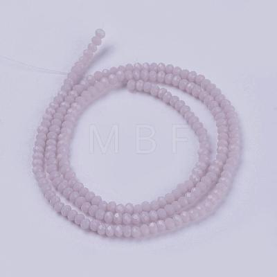 Opaque Solid Color Glass Bead Strands GLAA-F076-A12-1