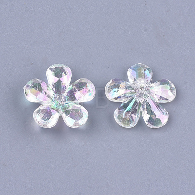 Transparent Acrylic Bead Caps TACR-T007-05A-1