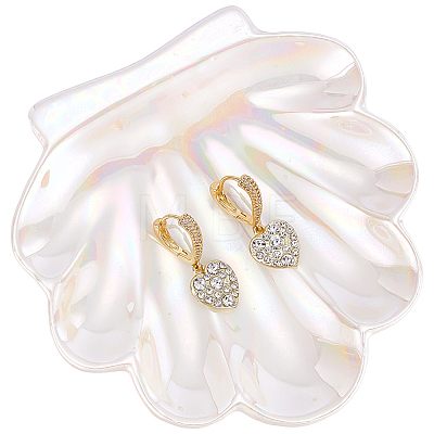 Shell Shaped Porcelain Jewelry Storage Display Trays for Rings AJEW-SP0006-06B-01-1