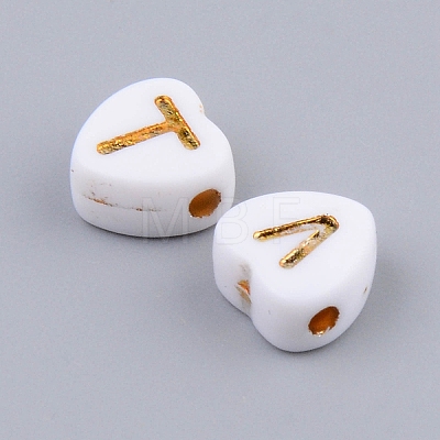 Electroplate White Opaque Acrylic Beads MACR-SZ0001-29-1