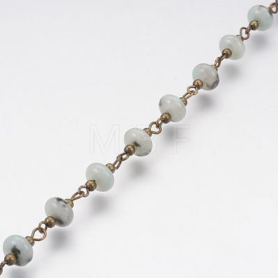 Natural Gemstone Handmade Beaded Chain AJEW-JB00396-1