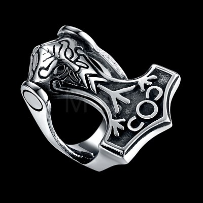 Men's Stainless Steel Finger Rings RJEW-BB29952-12-1