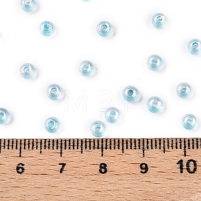 6/0 Transparent Inside Colours Glass Seed Round Beads SEED-N006-004B-1