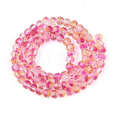 Baking Paint Transparent Glass Beads Strands LS-DGLA-A035-T4mm-A12-1