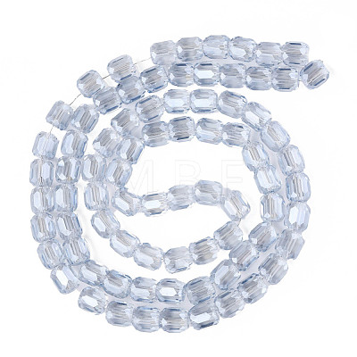 Electroplate Transparent Glass Beads Strands EGLA-N002-32-1