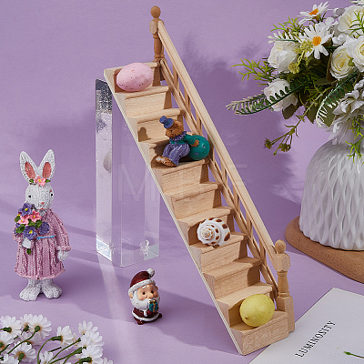 Wooden Stairs for Dollhouse DOLL-WH0002-55-1