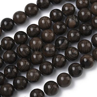 Natural Wood Lace Stone Wooden Jasper Beads Strands G-K365-F03-8mm-1