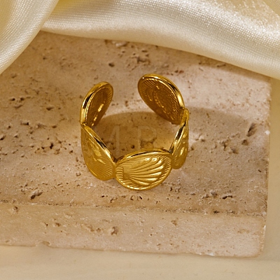 Ocean Brass Cuff Open Rings KK-CBA8D1E-07G-1