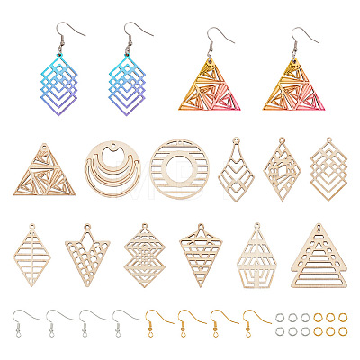 DIY Geometry Earring Making Kit DIY-TA0005-46-1